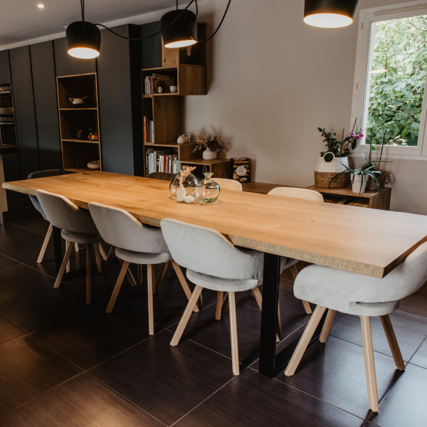 Table bois massif sur mesure 