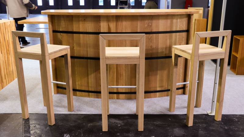 Comptoir bar bois massif flip design
